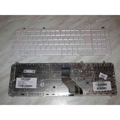 Keyboard HP/Compaq dv6-10**, 12**, 1300, 20** (White/Glossy/Spanish) белая глянцевая