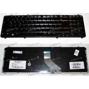 Keyboard HP/Compaq dv6-10**, 12**, 1300, 20** (Black/Glossy/German) чёрная глянцевая