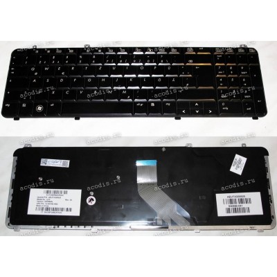 Keyboard HP/Compaq dv6-10**, 12**, 1300, 20** (Black/Glossy/German) чёрная глянцевая