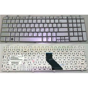 Keyboard HP/Compaq dv7*, dv7-1***, ???dv8, dv8-****??? (Silver/Glossy/RUO) серебристая глянцевая русифиц