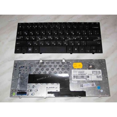 Keyboard HP/Compaq Mini 110-****, 1101 (Black/Matte/RUS грав.-US) чёрная матовая русифицированная