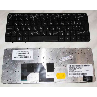 Keyboard HP/Compaq Mini 210 (Black/Matte/RUS грав.-Spanish) чёрная матовая русифицированная