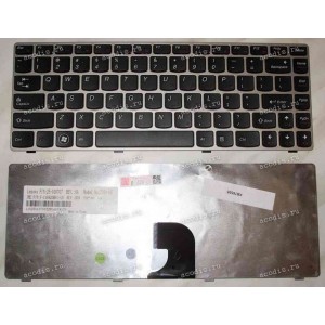 Keyboard Lenovo IdeaPad Z360 p/n:25-010707, Z360-US (Black-Silver/Matte/US) чёрн. в серебр. рамке мат.