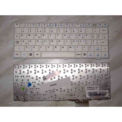 Keyboard Asus eeePC 701, 900, 901 (White/Matte/UK) белая матовая V072462AK1