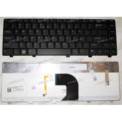 Keyboard Dell Vostro 3300, 3400, 3500 (Black/Matte/LED/US) чёрная матовая с подсветкой