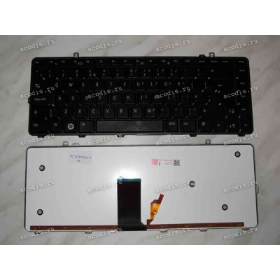 Keyboard Dell Studio 15, 1535, 1536, 1537 (Black/Matte/LED/UK) чёрная матовая с подсветкой