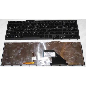 Keyboard Sony VPC-F11, VPC-F12 (p/n:148781111) (Black-Black/Matte/LED/US) чёрн в черн рамке мат с подсвет