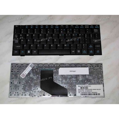 Keyboard Mitac MiStation 8.9" (Black/Matte/US) чёрная матовая