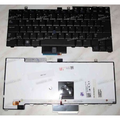 Keyboard Dell Latitude E4300 (Black/Matte/LED/US) чёрная матовая PointStick