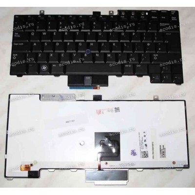 Keyboard Dell Latitude E5***, E6***, Precision M2***, M4*** (Black/Matte/LED/UK) чёрная мат. PointStick