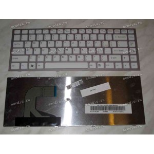 Keyboard Sony VPC-S (p/n:148778921) (White-Pink/Matte/US) белая в розовой рамке матовая