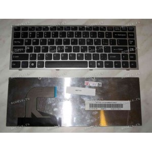 Keyboard Sony VPC-S (p/n:148778321) (Black-Silver/Matte/US) черная в серебряной рамке матовая