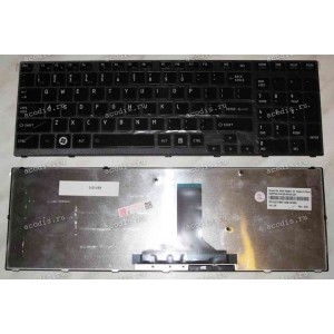 Keyboard Toshiba Satellite A660, A660D, A665, A665D (Black/Glossy/US) чёрная глянцевая