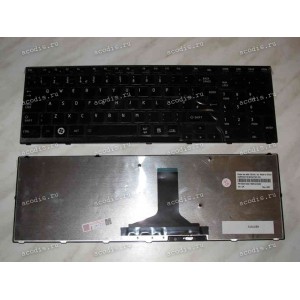 Keyboard Toshiba Satellite A660, A660D, A665, A665D (Black/Glossy/UK) чёрная глянцевая