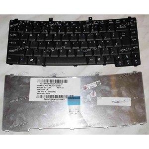 Keyboard Acer TravelMate 23**, 24**, 3***, 40**, 4210, 4400, 4500, 8*** (Black/Matte/UK) черная матовая