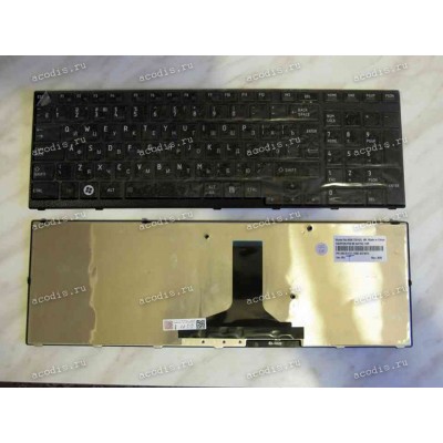 Keyboard Toshiba Satellite A660, A660D, A665, A665D (Black/Glossy/RUO) чёрная глянцевая русифицированная