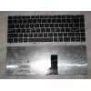 Keyboard Asus A42, K41, K42, K43, N82, N43, N82, U31, U35, U41, UL30, UL35, X4, X42, X43, X44 (Black-Silver/Matte/US) чёрная в серебряной рамке матовая