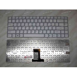 Keyboard Sony VPC-EA (p/n:148792421) (White-Silver/Matte/US) белая