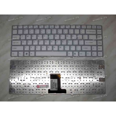 Keyboard Sony VPC-EA (p/n:148792421) (White-Silver/Matte/US) белая