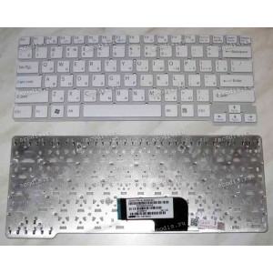 Keyboard Sony VPC-CW (p/n:148755521) (White-Silver/Matte/RUO) белая в серебряной рамке матовая Keyboard Sony VPC-CW (p/n:148755521) (White-Silver/Matte/RUO) белая в серебряной рамке матовая