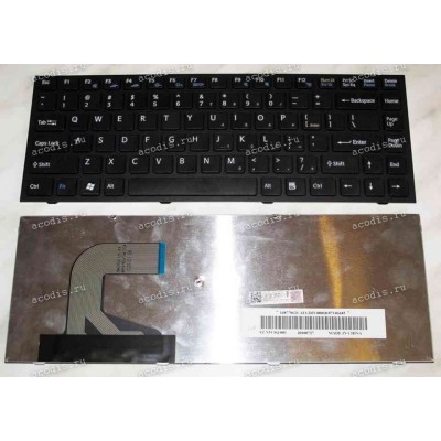 Keyboard Sony VPC-S (p/n:148778621) (Black-Black/Matte/US) черная в черной рамке матовая