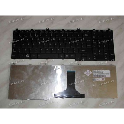 Keyboard Toshiba Satellite C65*, L65*, L67* (Black/Matte/UK) чёрная матовая