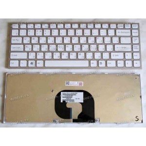Keyboard Sony VPC-Y, VPC-Y115, VPC-Y118 (p/n:148768561) (White-Silver/Matte/RUO) бел в сер рам мат русиф Keyboard Sony VPC-Y, VPC-Y115, VPC-Y118 (p/n:148768561) (White-Silver/Matte/RUO) бел в сер рам мат русиф