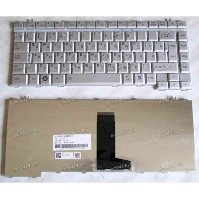 Keyboard Toshiba Satellite A2**,A3**,M2**,M3**,L3**,Satellite Pro M200 (Silver/Matte/RUO)серебр.мат.русиф
