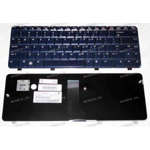 Keyboard HP/Compaq dv3-1000, dv3-2000 (Dark Blue/Glossy/US) синяя глянцевая