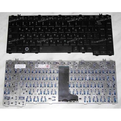 Keyboard Toshiba Satellite A2**,A3**,M2**,M3**,L3**,Satellite Pro M200 (Black/Matte/RUO) черная мат.русиф