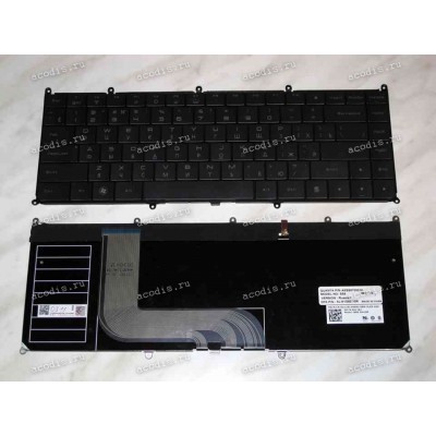 Keyboard Dell Adamo 13-A101 (Black/Matte/LED/RUO) чёрная матовая с подсветкой