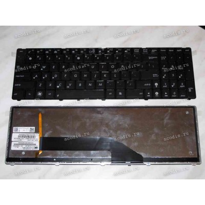 Keyboard Asus K50*, K51*, K60*, K61*, K62*, K70*, K72*, P50, X50*, X51*, X5*, X70I, F90 (Black-Black/Matte/LED/US) чёрная в черной рамке мат