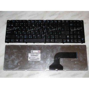 Keyboard Asus A52*, F50*, F70SL, G51*, G53JW, G60*, G72*, G73*, K52*, K53*, K73S, K74, N50*, N51*, N52*, N53*, N60, N61*, N70, N71*, N73*, N90*, P52*, P53, U50*, UL50*, UX50*, W90*, X52*, X61*, X66* (Black-Black/Matte/RUO) чёрная в черной рамке мат. русиф