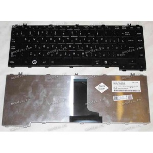 Keyboard Toshiba Satellite C600D, C640, L600, L630, L635, L64* (Black/Glossy/RUO) чёрная глянцевая русиф.