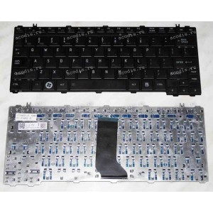 Keyboard Toshiba Satellite T135, Portege M900, U500, U505 (Black/Matte/US) чёрная матовая