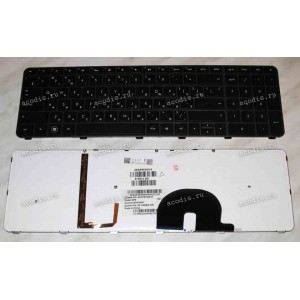 Keyboard HP/Compaq ENVY 17 (Black-DarkGrey/Matte/LED/RUO) чёрная в тёмно-серой рамке мат. с подсветкой русиф.