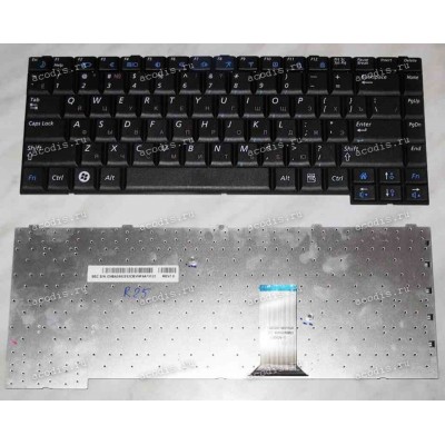 Keyboard Samsung NP-R18, R19, R20, R23, R25, R26 (p/n: BA59-02032C) (Black/Matte/RUO) чёрная матовая русиф