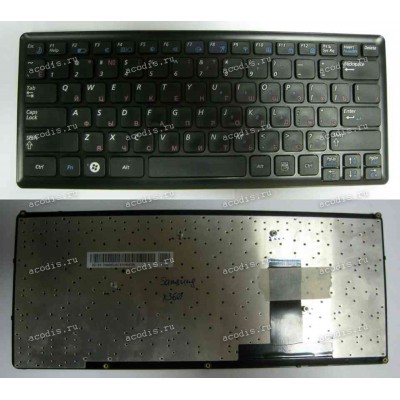 Keyboard Samsung NP-X360 (p/n: BA59-02293C) Б/У (Black/Matte/RUO) чёрная матовая в чёрной рамке русифицированная
