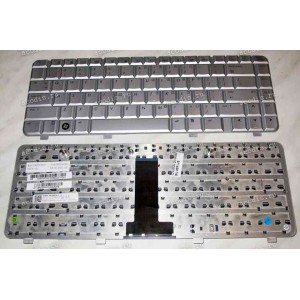 Keyboard HP/Compaq dv2***, Presario V3*** (Silver/Glossy/US) серебряная глянцевая