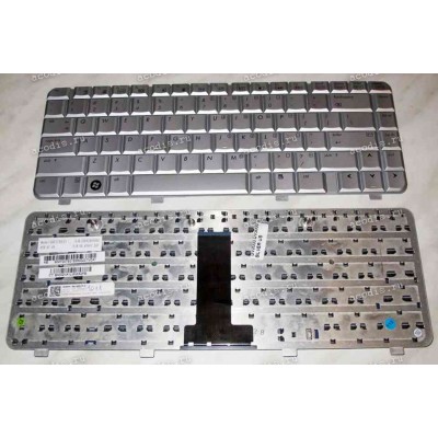 Keyboard HP/Compaq dv2***, Presario V3*** (Silver/Glossy/US) серебряная глянцевая