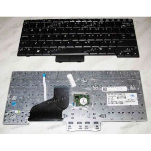 Keyboard HP/Compaq EliteBook 2510p, 2530p короткий шлейф (у 2540p длиннее) (Black/Matte/US) чёрная матовая PointStick