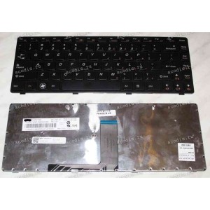Keyboard Lenovo IdeaPad V470, Essential B470 (Black-Black/Matte/US) чёрная в чёрной рамке матовая