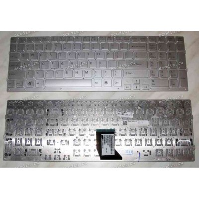 Keyboard Sony VPC-CB17 (Sony p/n: 148955161) (Silver/Matte/US) серебристая матовая