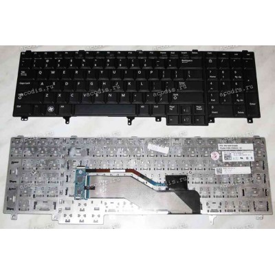 Keyboard Dell Latitude E6520 (Black/Matte/US) чёрная матовая PointStick