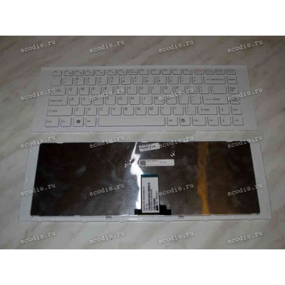 Keyboard Sony VPC-EG (Sony p/n: 148970211) (White-White/Matte/US) белая в белой рамке матовая