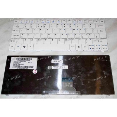 Keyboard Acer Aspire One 521,721,751,751H,TimeLine 1410,1810,TimelineX 1830,Ferrari 200 (White/Matte/UK)