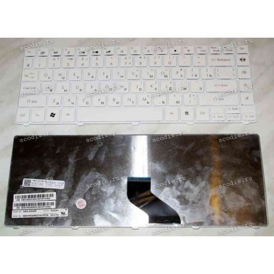 Keyboard Packard Bell EasyNote NM85 NM87 / Gateway NV49C (White/Matte/RUO) белая матовая рус