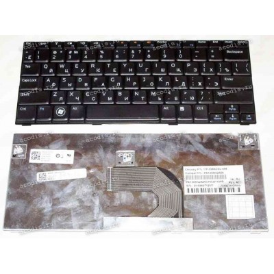 Keyboard Dell Inspiron Mini 1012, 1018 (Black/Matte/RUO) чёрная матовая русифицированная