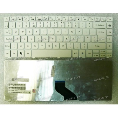 Keyboard Packard Bell EasyNote NM85 NM87 / Gateway NV49 (White/Matte/UK) белая матовая