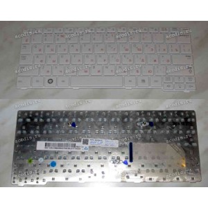 Keyboard Samsung NP-N100, N102, N145, N148, N150, N151, NB30 (p/n: BA59-02708C) (White/Matte/RUO) бел руc